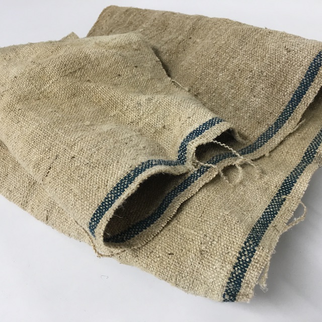 CLOTH, Aged Canvas w Blue Stripe